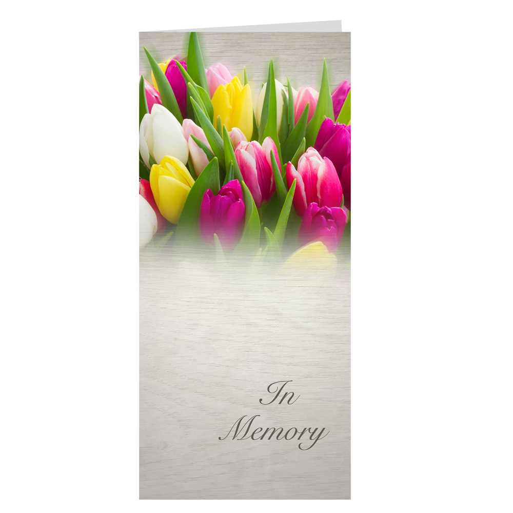 A tulip presentation card with its envelope